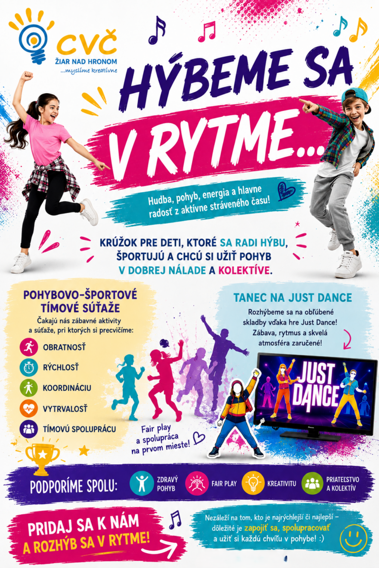 Plagát – Hýbeme sa v rytme – I. st. ZŠ