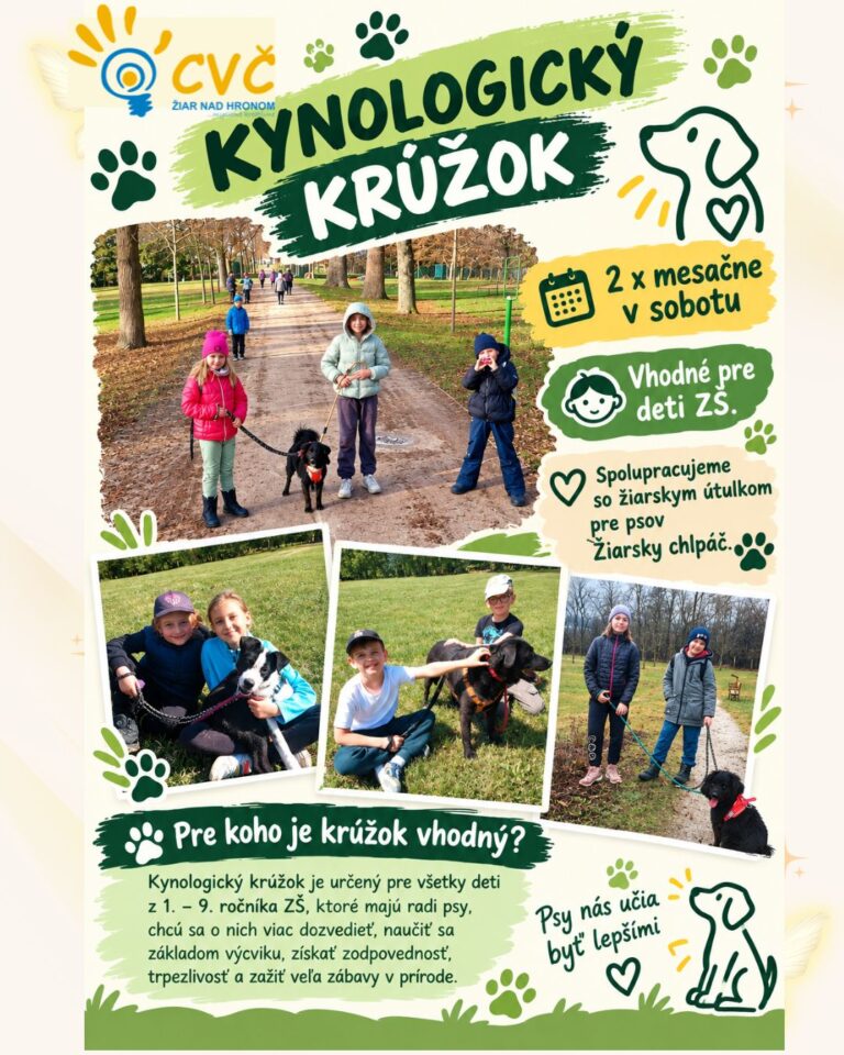 Plagát – Kynologický krúžok – ZŠ