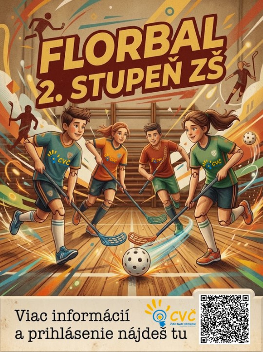 Plagát: 3×3 Florbal ZŠ – II. stupeň