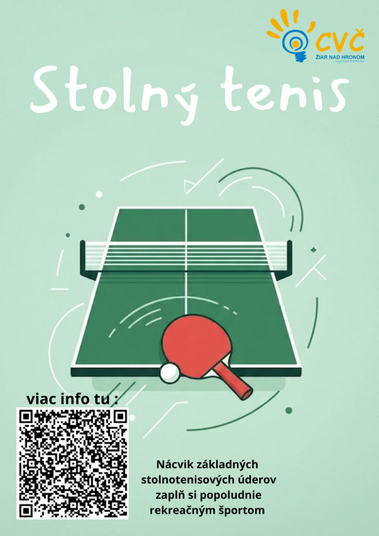 Plagát – Stolný tenis A ZŠ