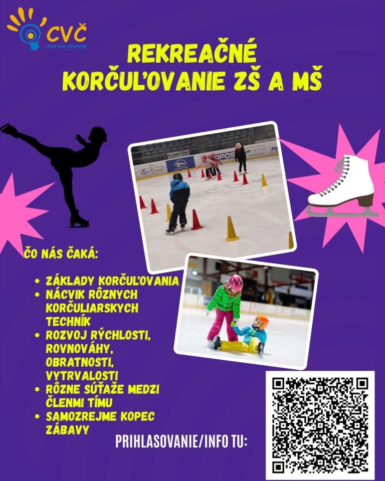 Plagát – Rekreačné korčuľovanie pre ZŠ